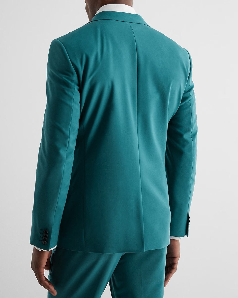 Men's Classy Teal Color Tuxedo Suit