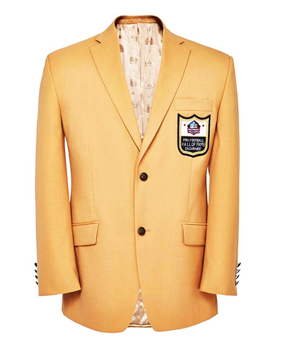 Men NFL Hall Of Fame Iconic Gold Jacket