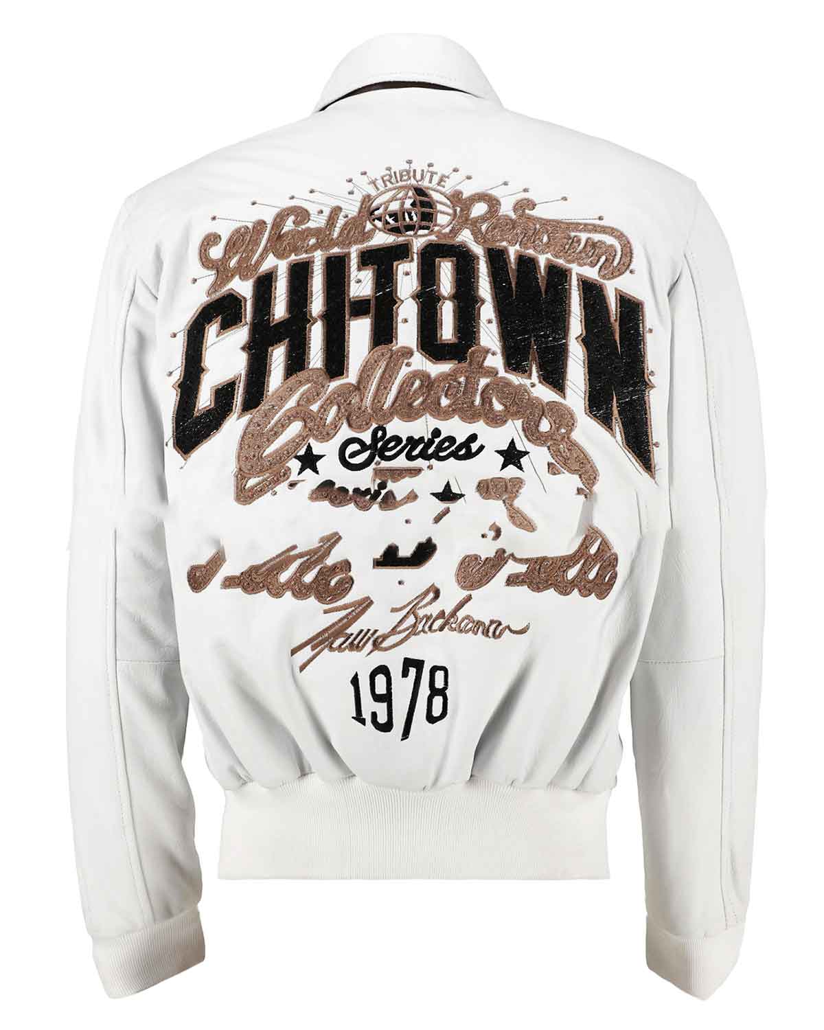 Chi-Town White Leather Jacket