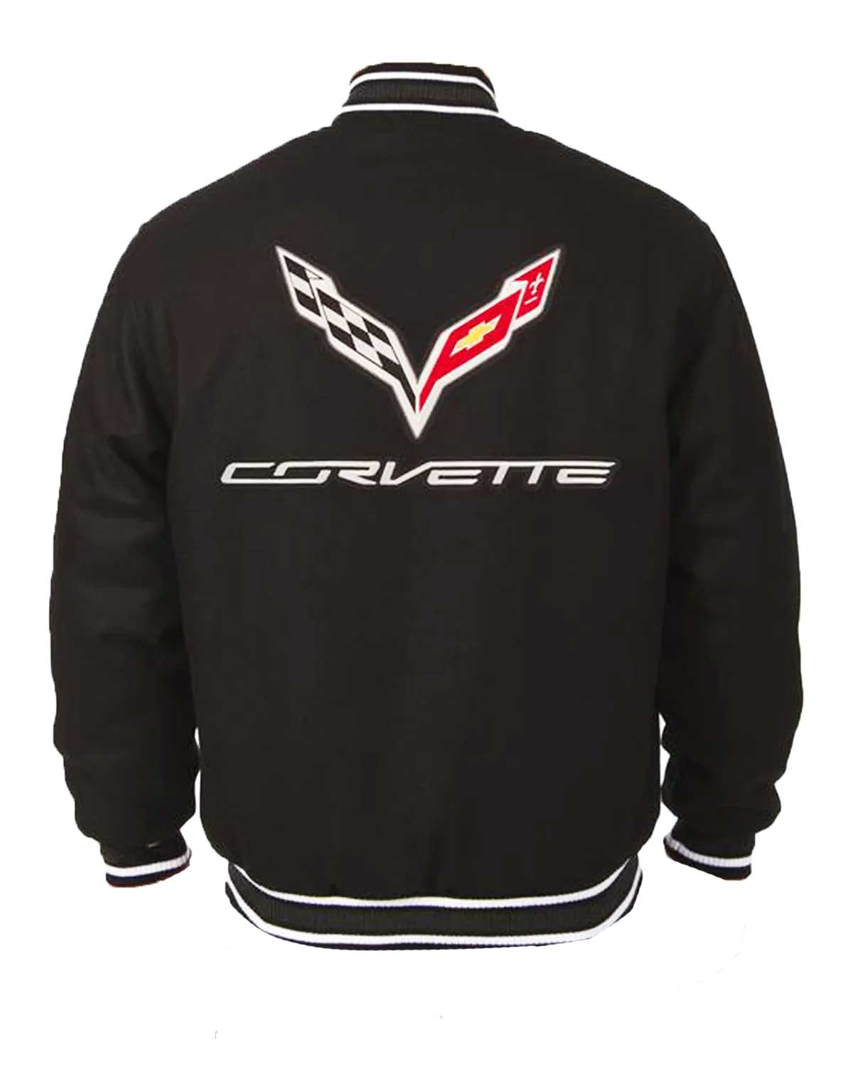 Black Corvette Varsity Wool Jacket
