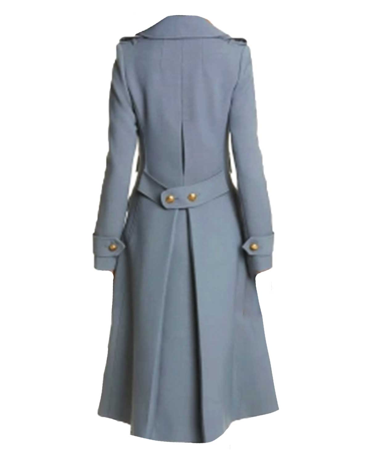 Bull S06 Geneva Carr Double Breasted Grey Wool Coat