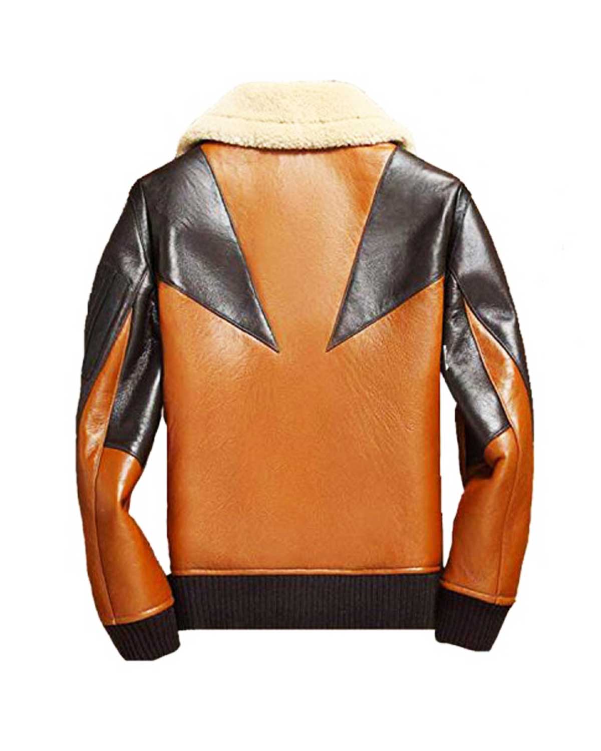 New Shearling Sheepskin Bomber Leather Jacket