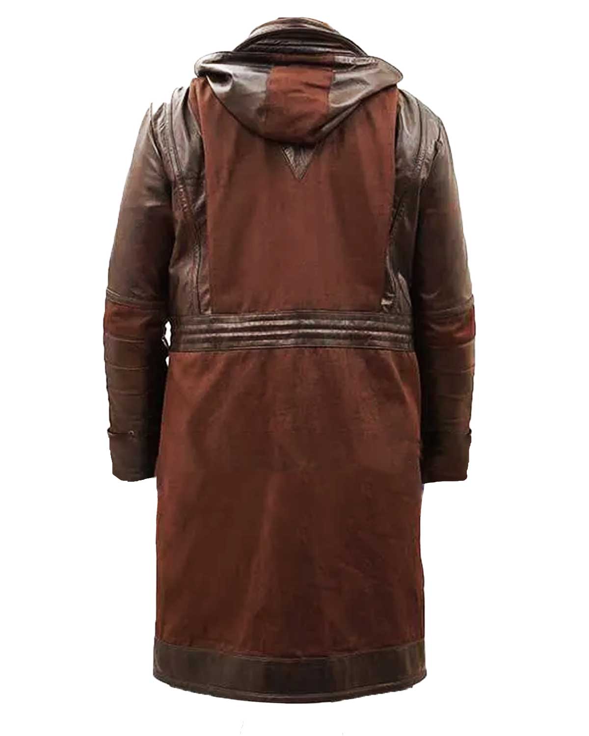 Diego Luna Andor Brown Leather Coat