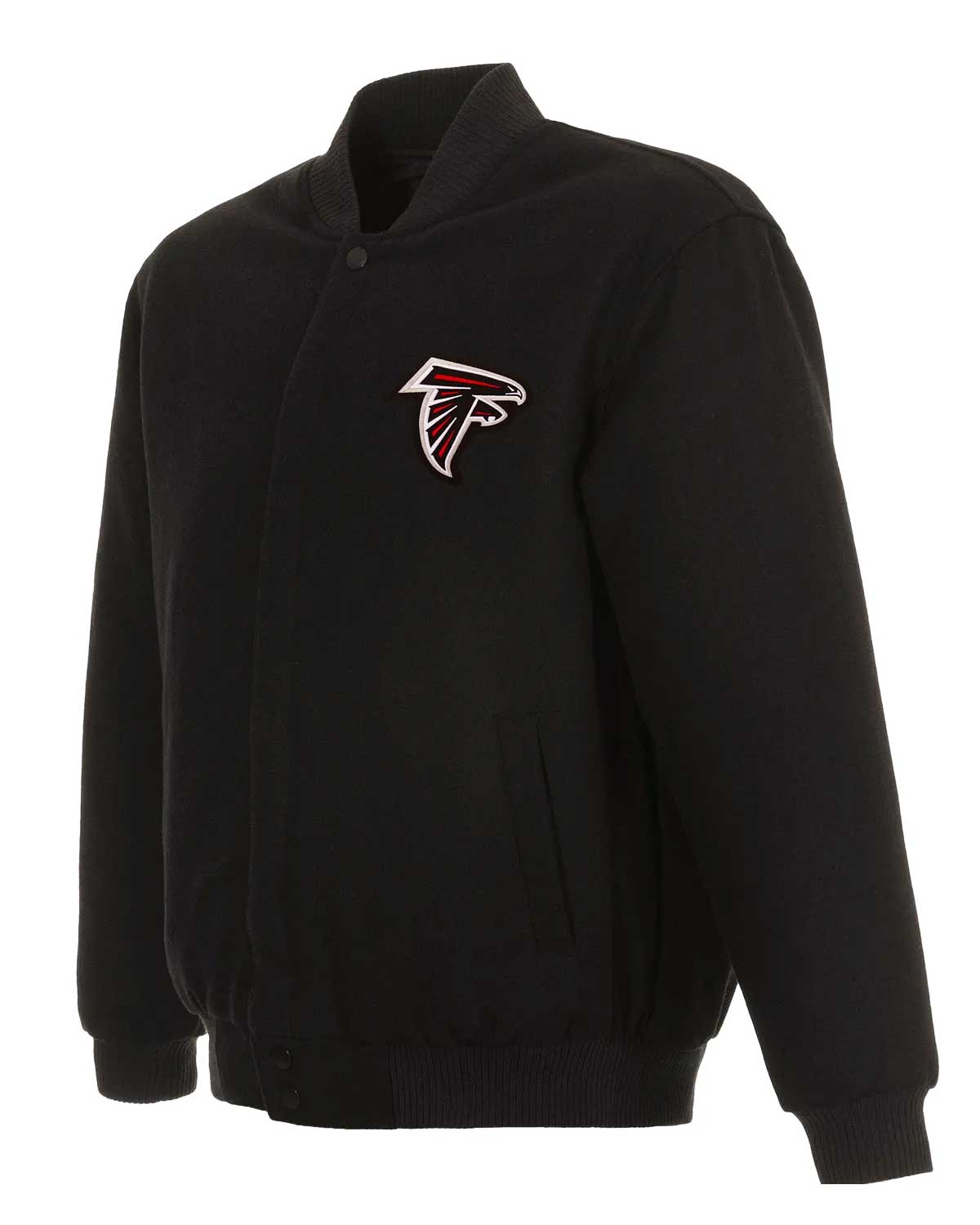 Atlanta Falcons Bomber Black Wool Jacket