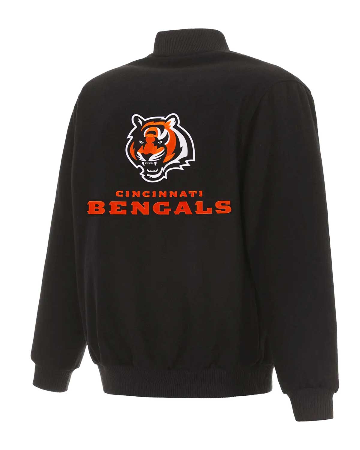 Cincinnati Bengals Bomber Black Wool Jacket