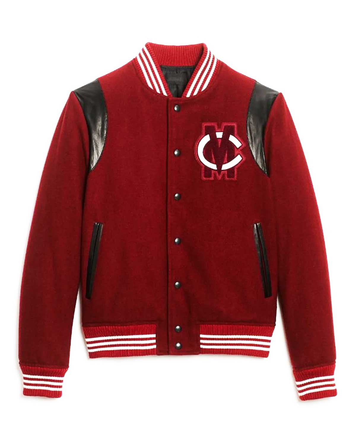 Club Monaco The Perfect Burgundy Varsity Jacket