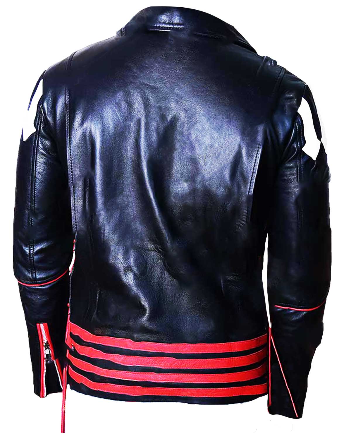 Freddie Mercury Red and Black Leather Jacket