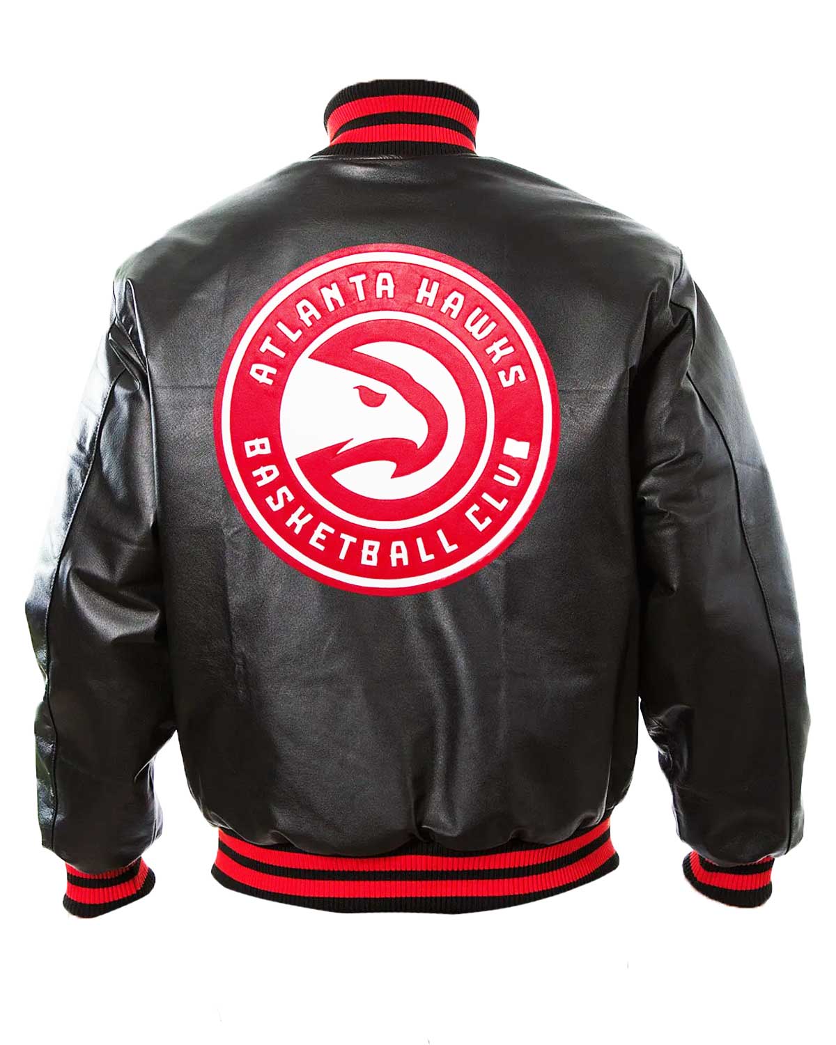 Atlanta Hawks Bomber Black Leather Jacket