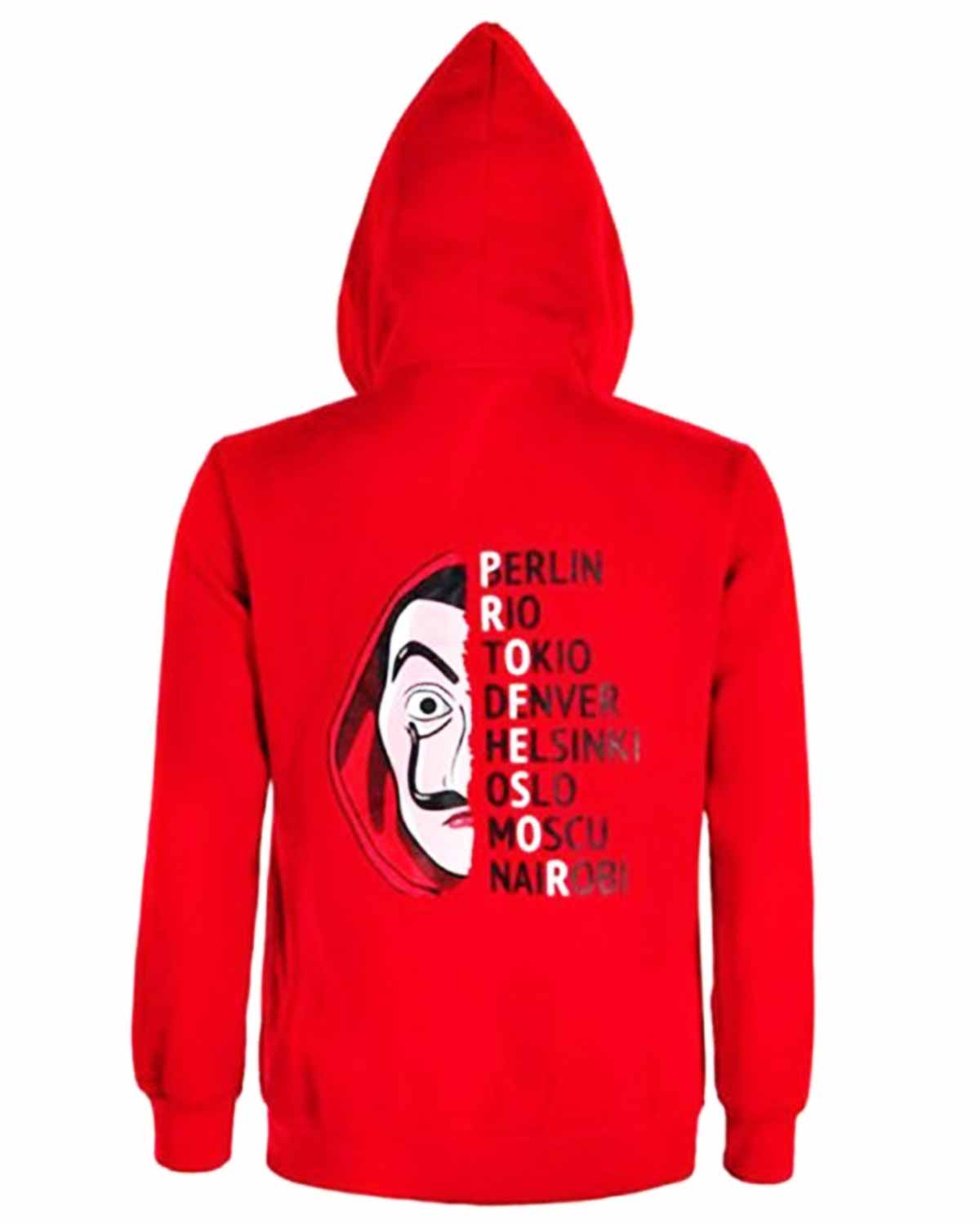 La Casa De Papel Money Heist Red Hoodie