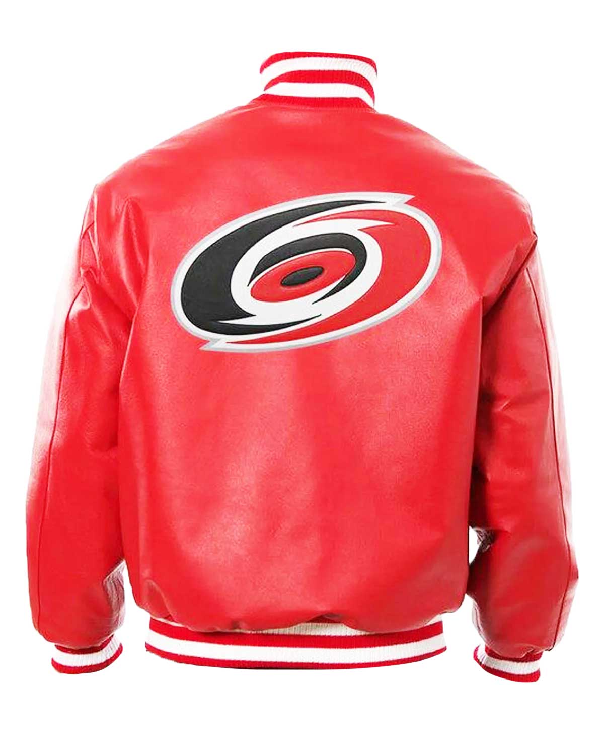 Carolina Hurricanes Bomber Red Leather Jacket