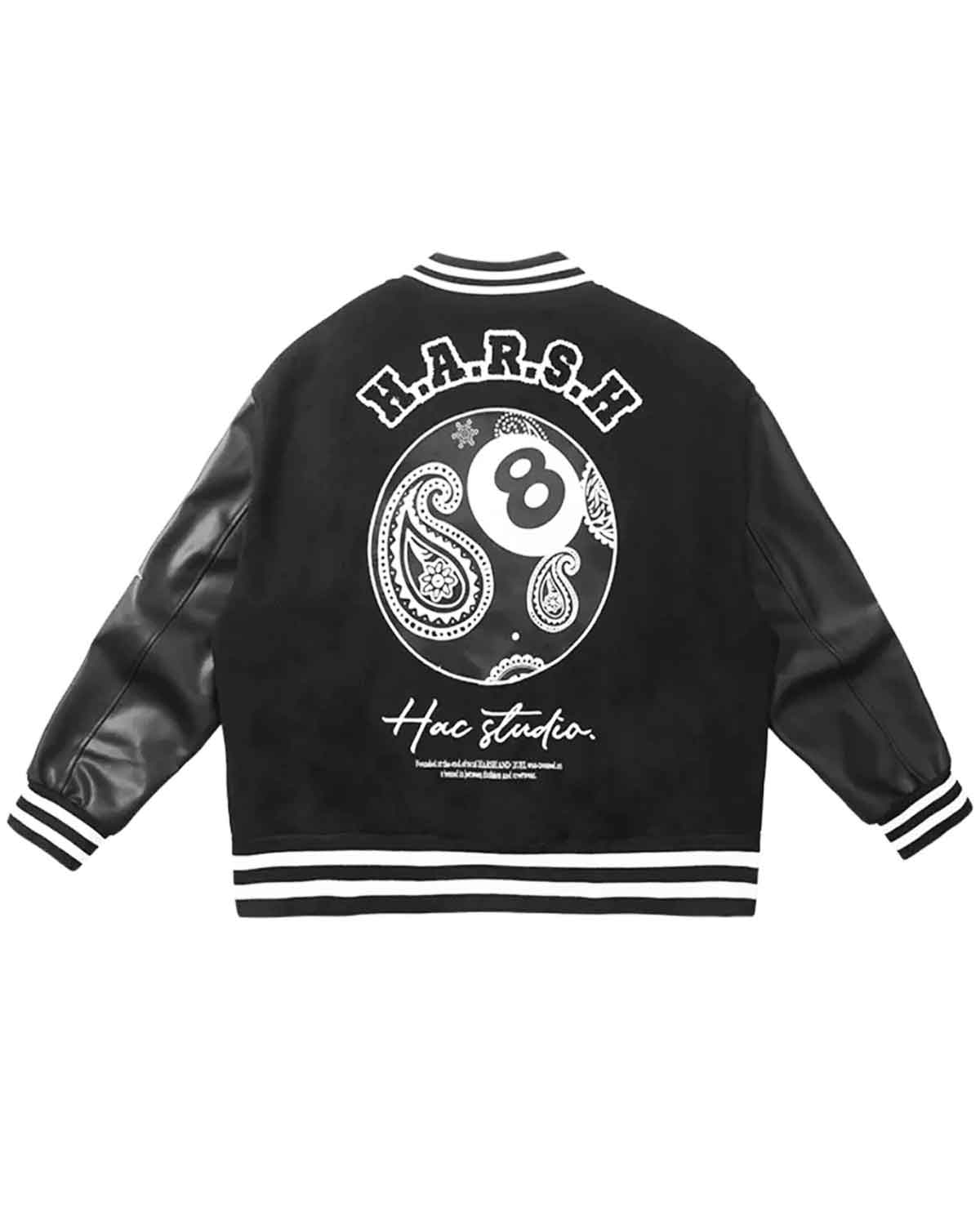 Eight Ball Paisley Harsh and Cruel Letterman Jacket