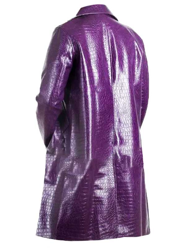 Jared Leto Joker Purple Crocodile Coat