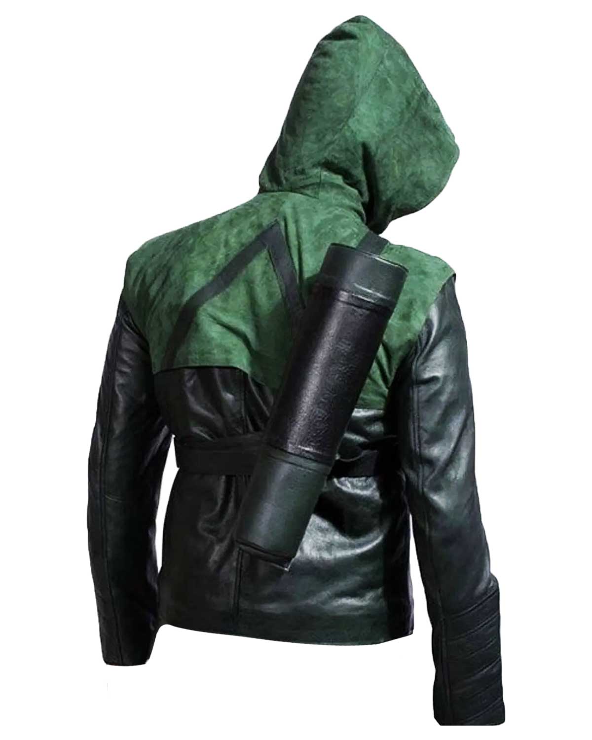 Arrow Stephen Amell Green Hooded Jacket with Quiver