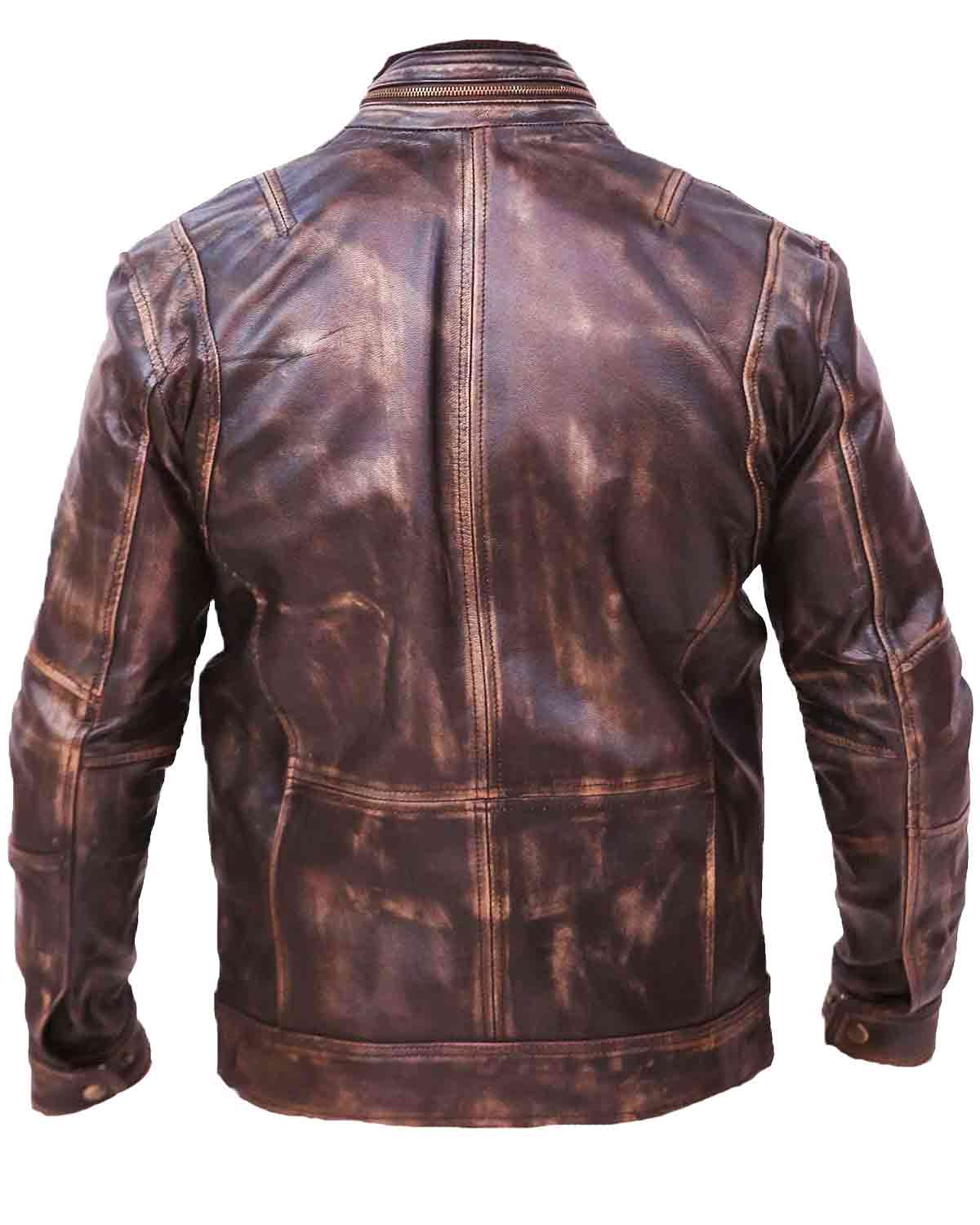 Cafe Racer Classic Vintage Biker Men's Genuine Leather Jacket