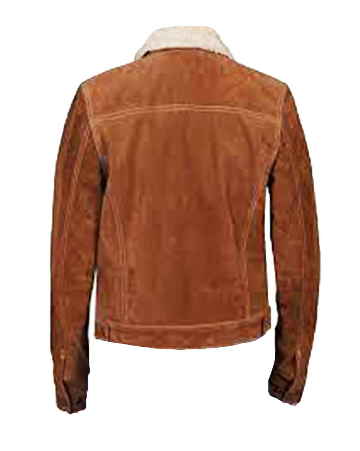 Fakes Emilija Baranac Shearling Brown Suede Jacket