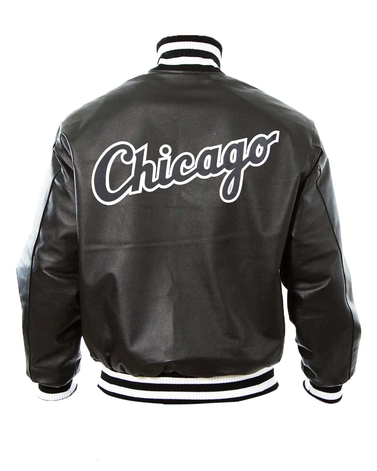 Chicago White Sox Bomber Black Leather Jacket