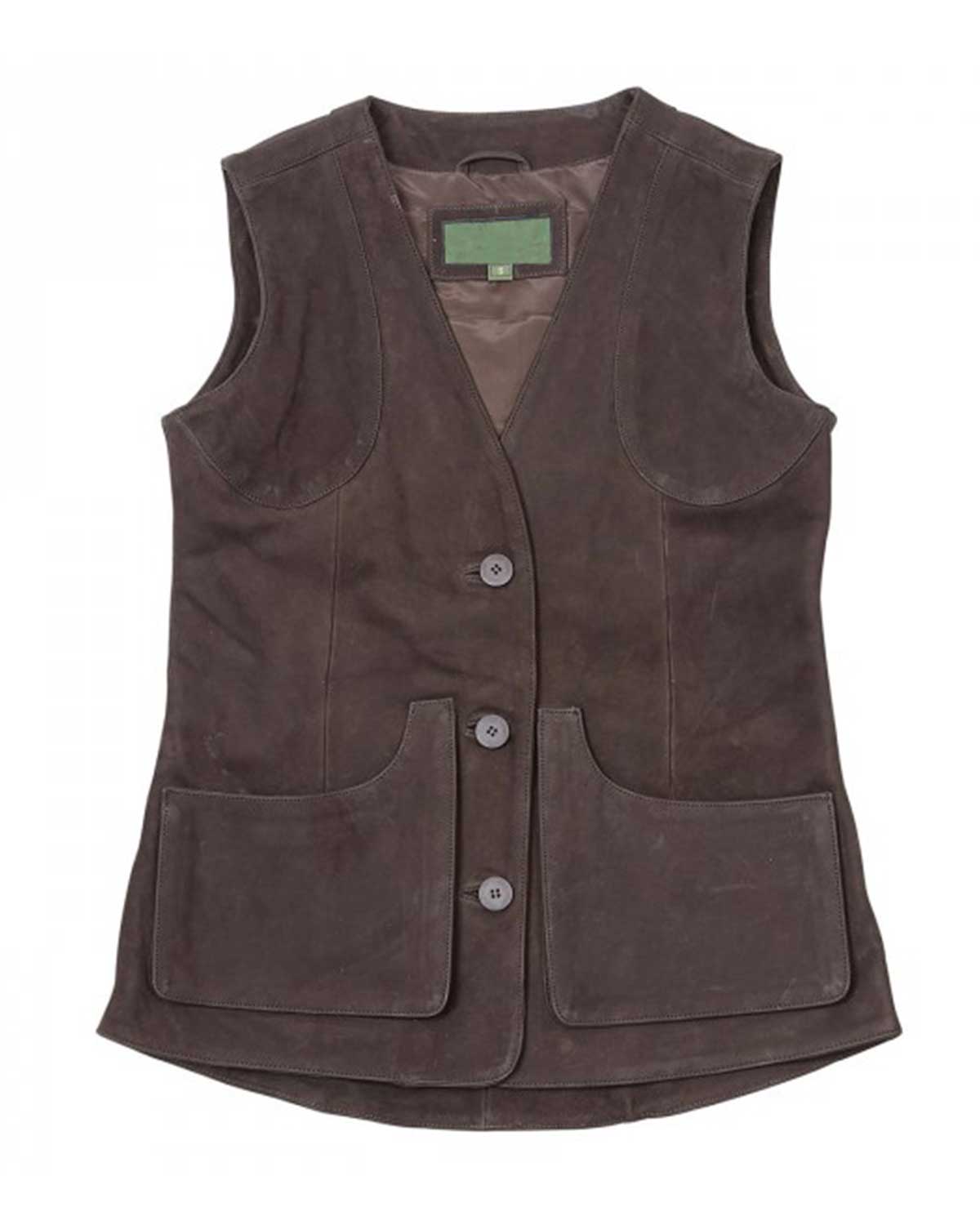 Brown Leather Women’s Shooting Vest
