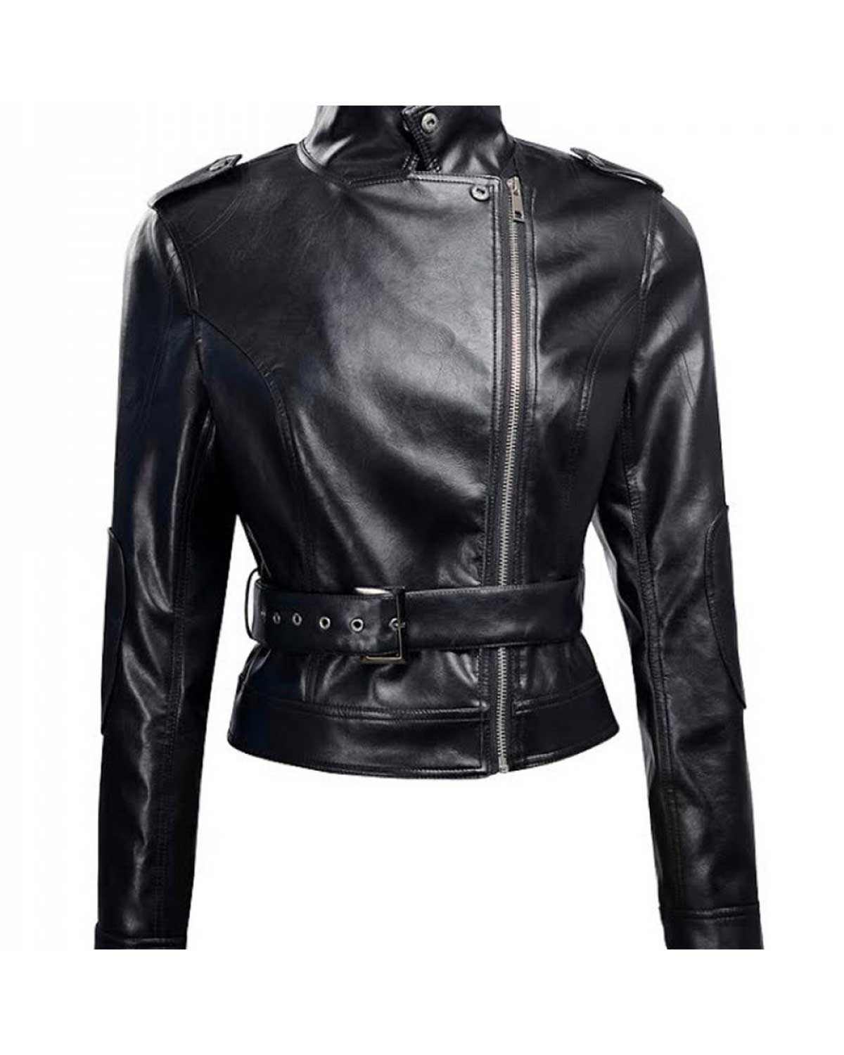 Women Black Short Gothic Leather Jacket – New Arrival in Michigan