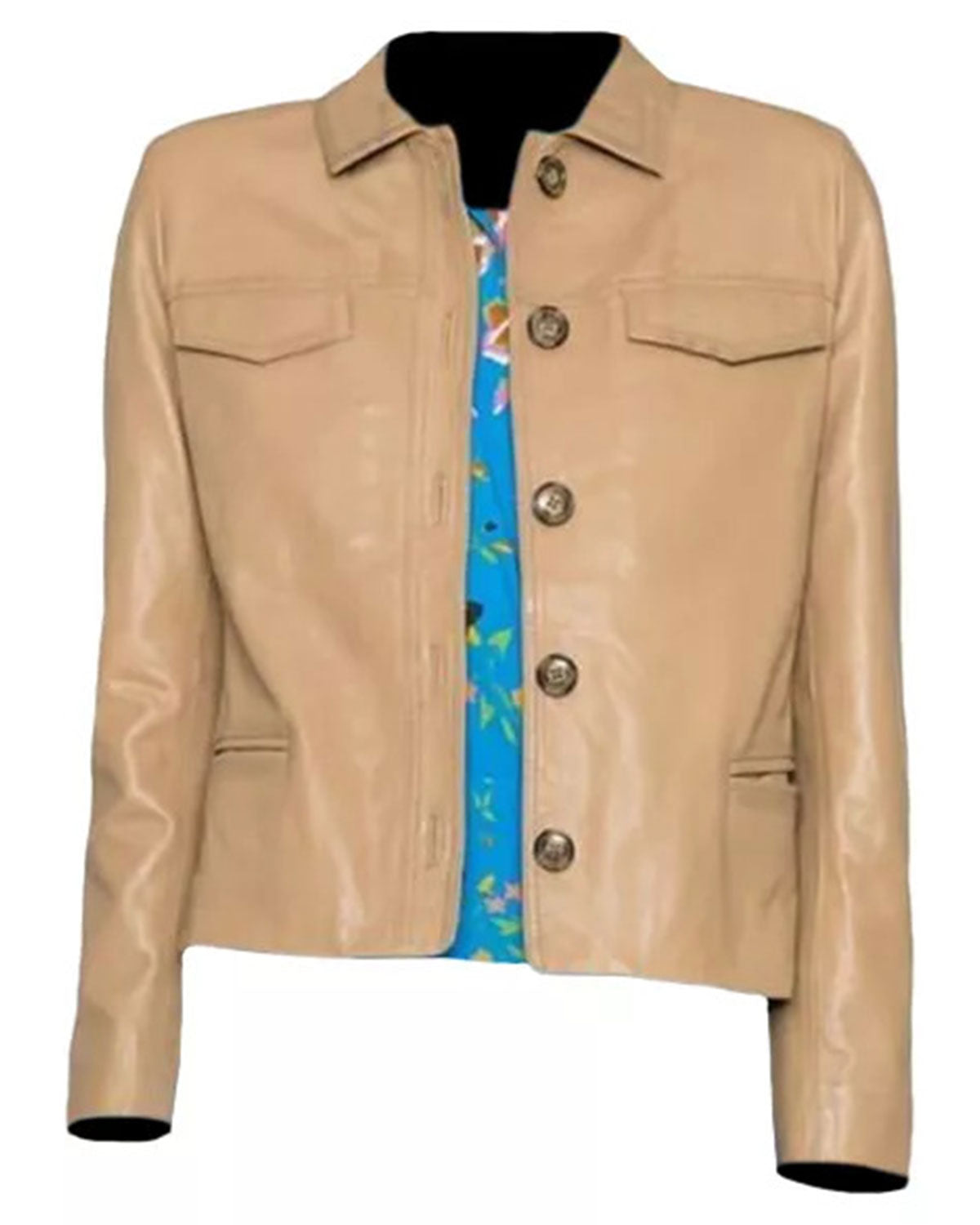 Brown Leather Shirt Women's
