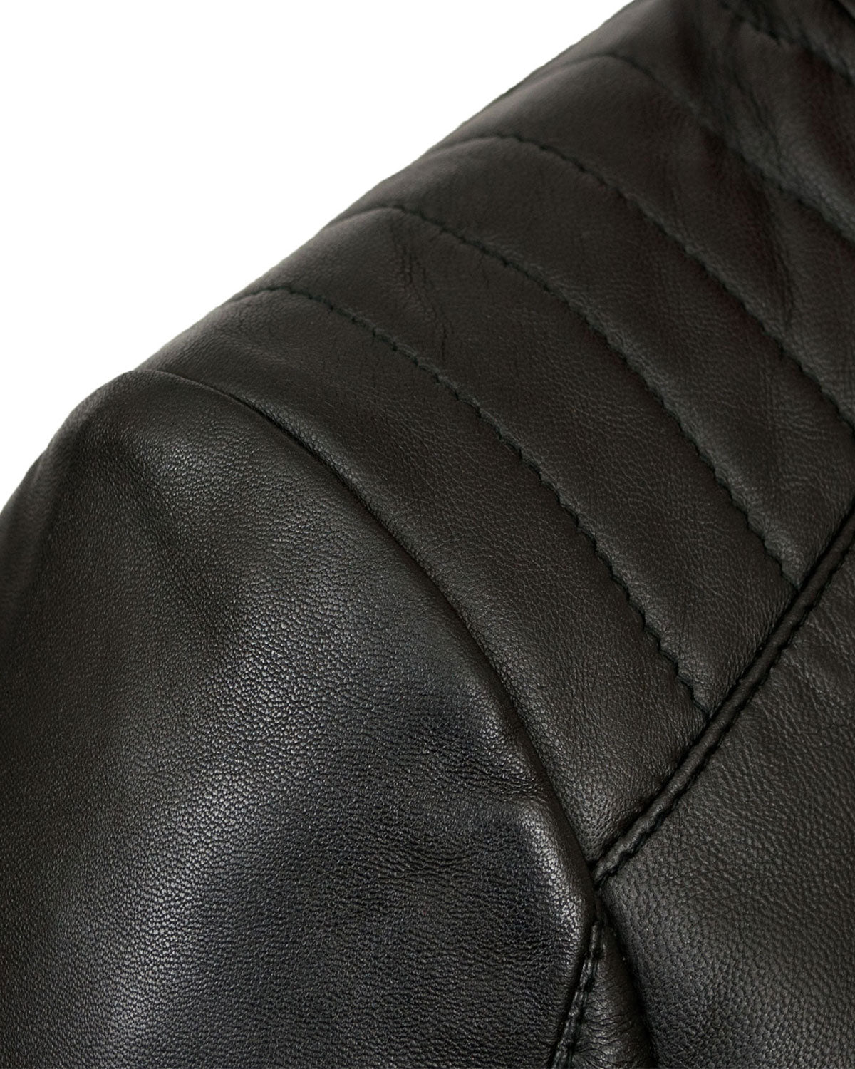 Women's Black Leather Biker Jacket