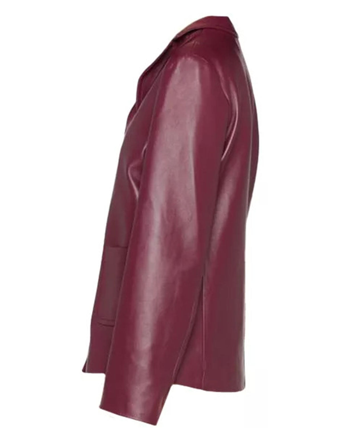 Maroon Leather Jacket Women's