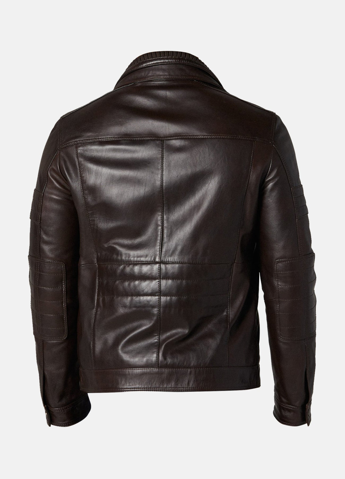 Men's Dark Brown Bomber Leather Jacket