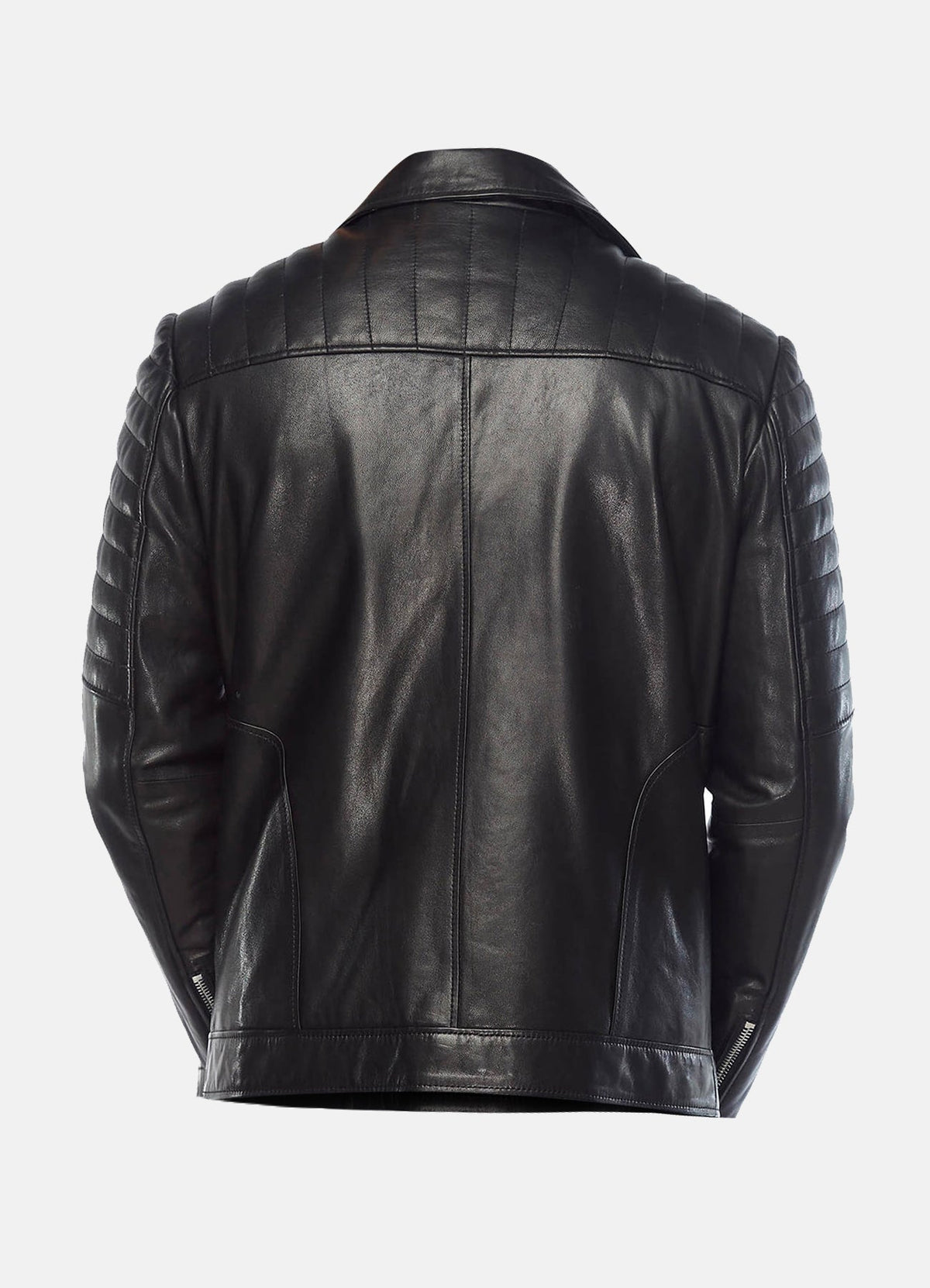 Men's Classic Black Biker Leather Jacket