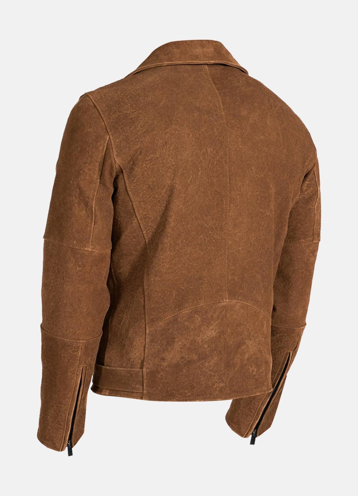 Men's Camel Brown Suede Leather Jacket