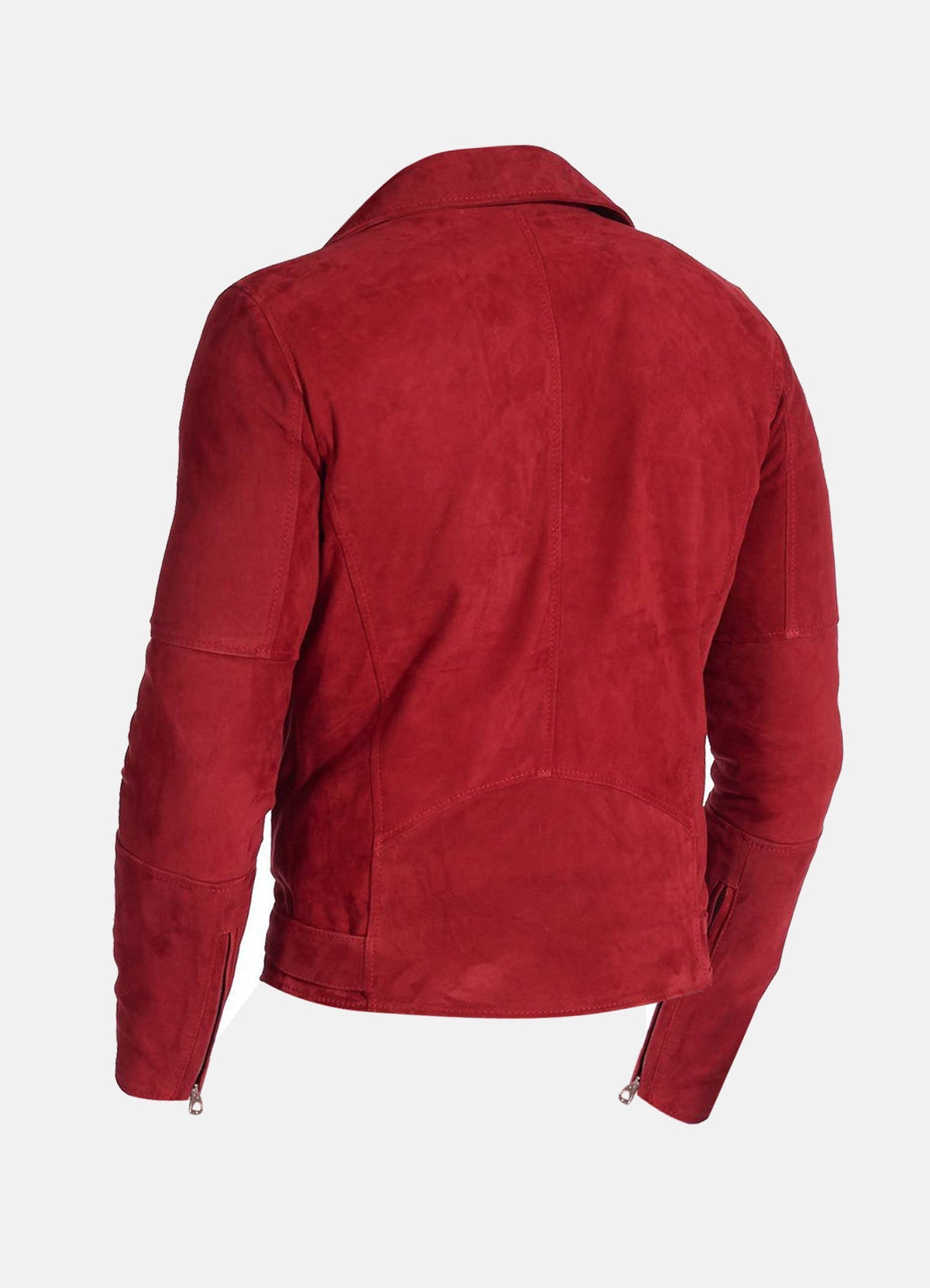 Men's Burgendy Red Suede Leather Jacket