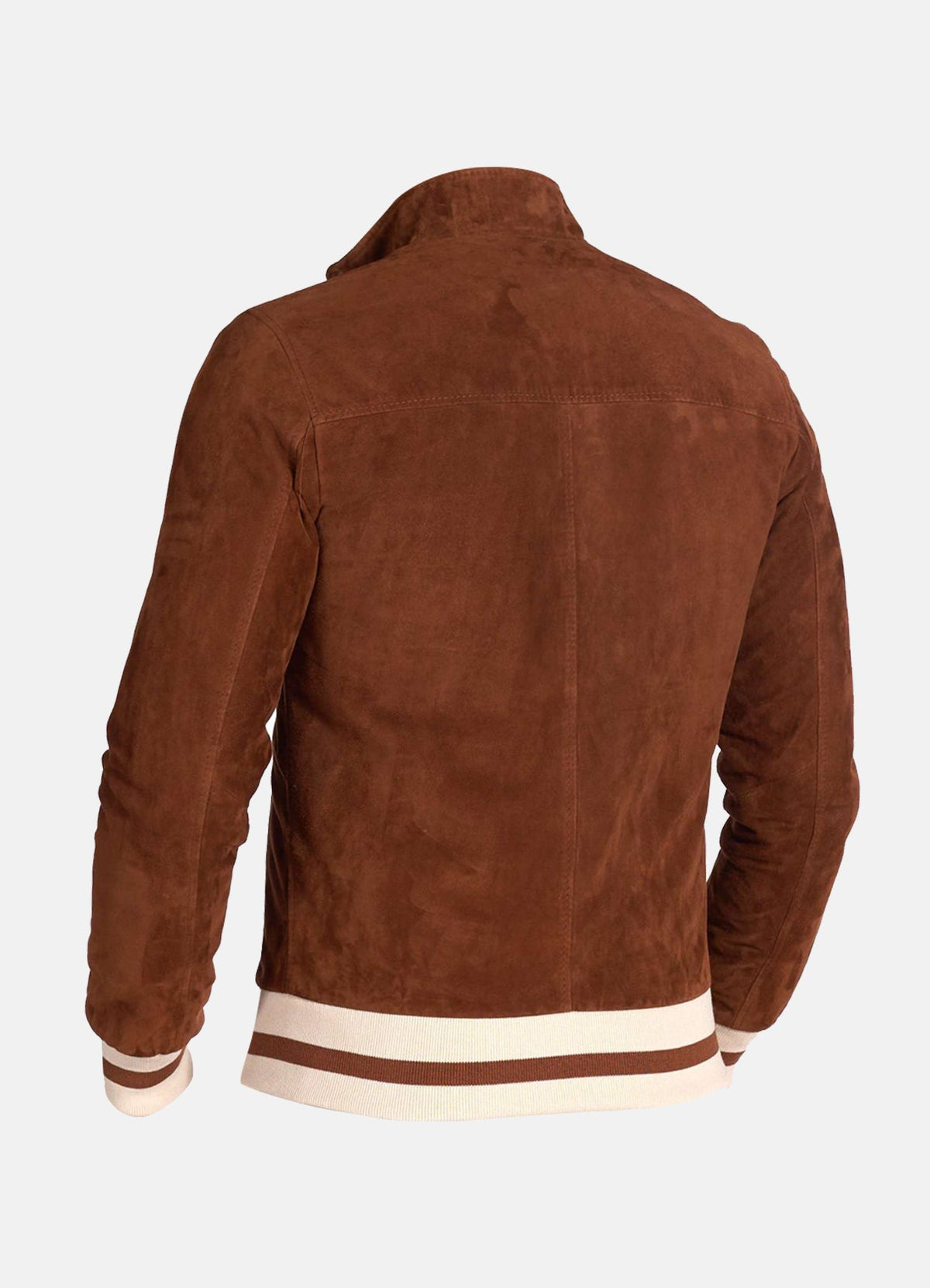 Men's Slimfit Brown Suede Leather Jacket
