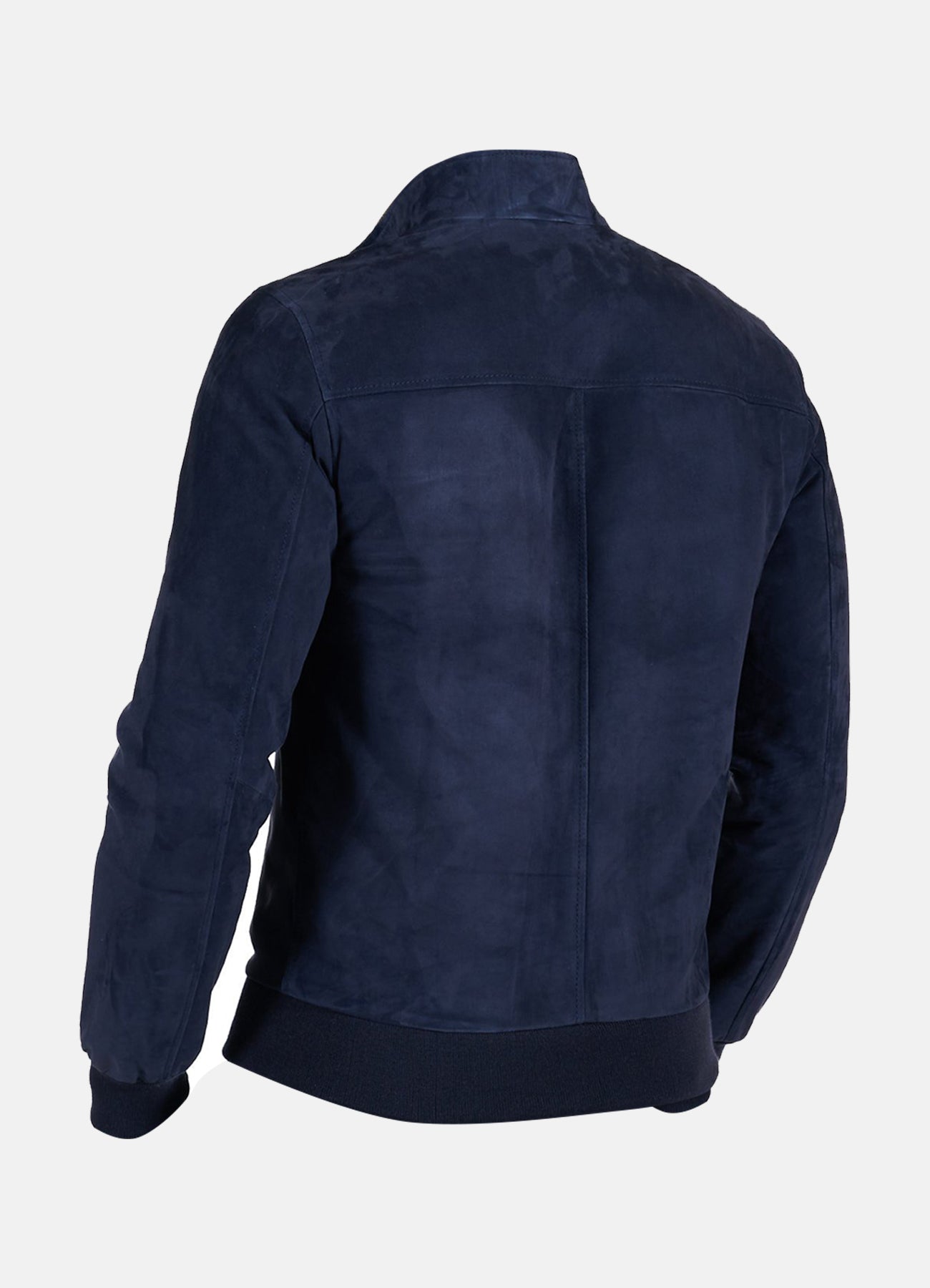 Men's Midnight Blue Suede Leather Jacket