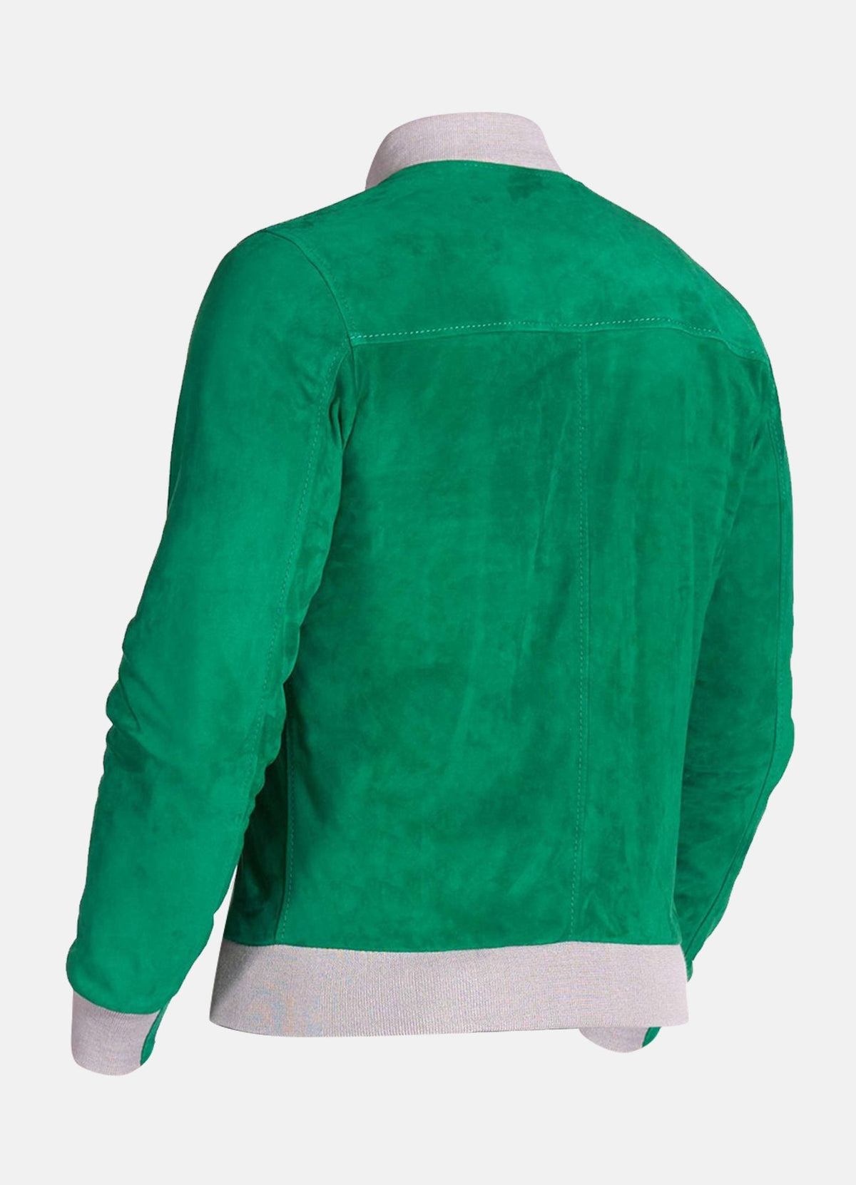 Men's Bright Green Suede Leather Jacket
