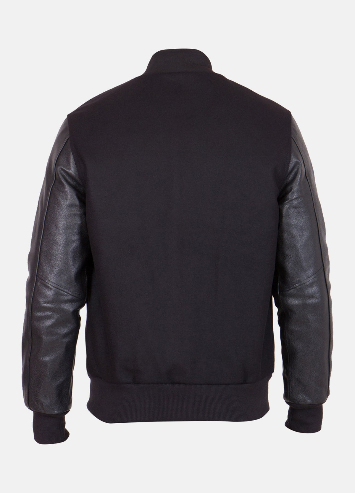 Men's Classic Black Varsity Jacket