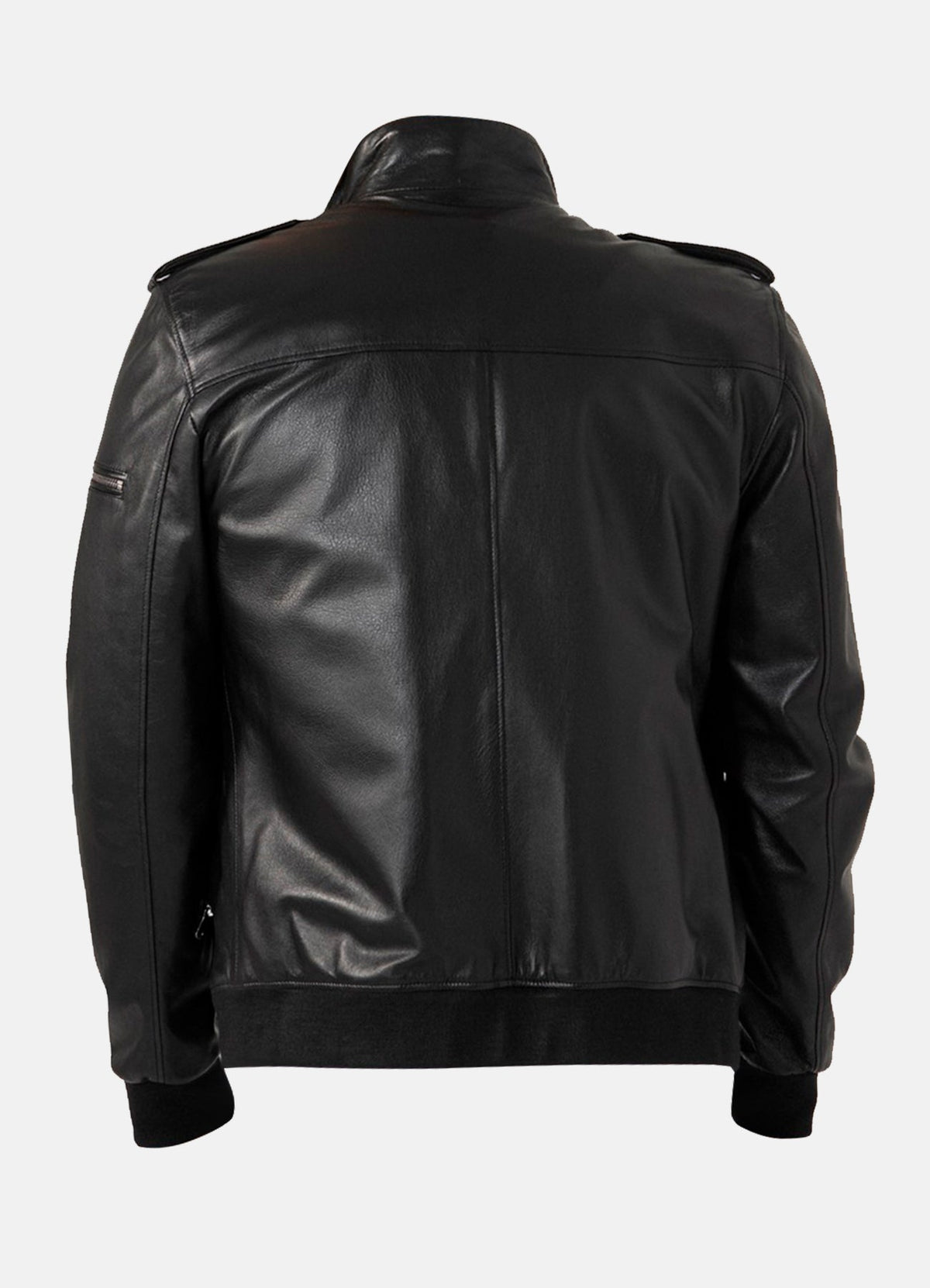 Men's Sports Black Lambskin Leather Jacket