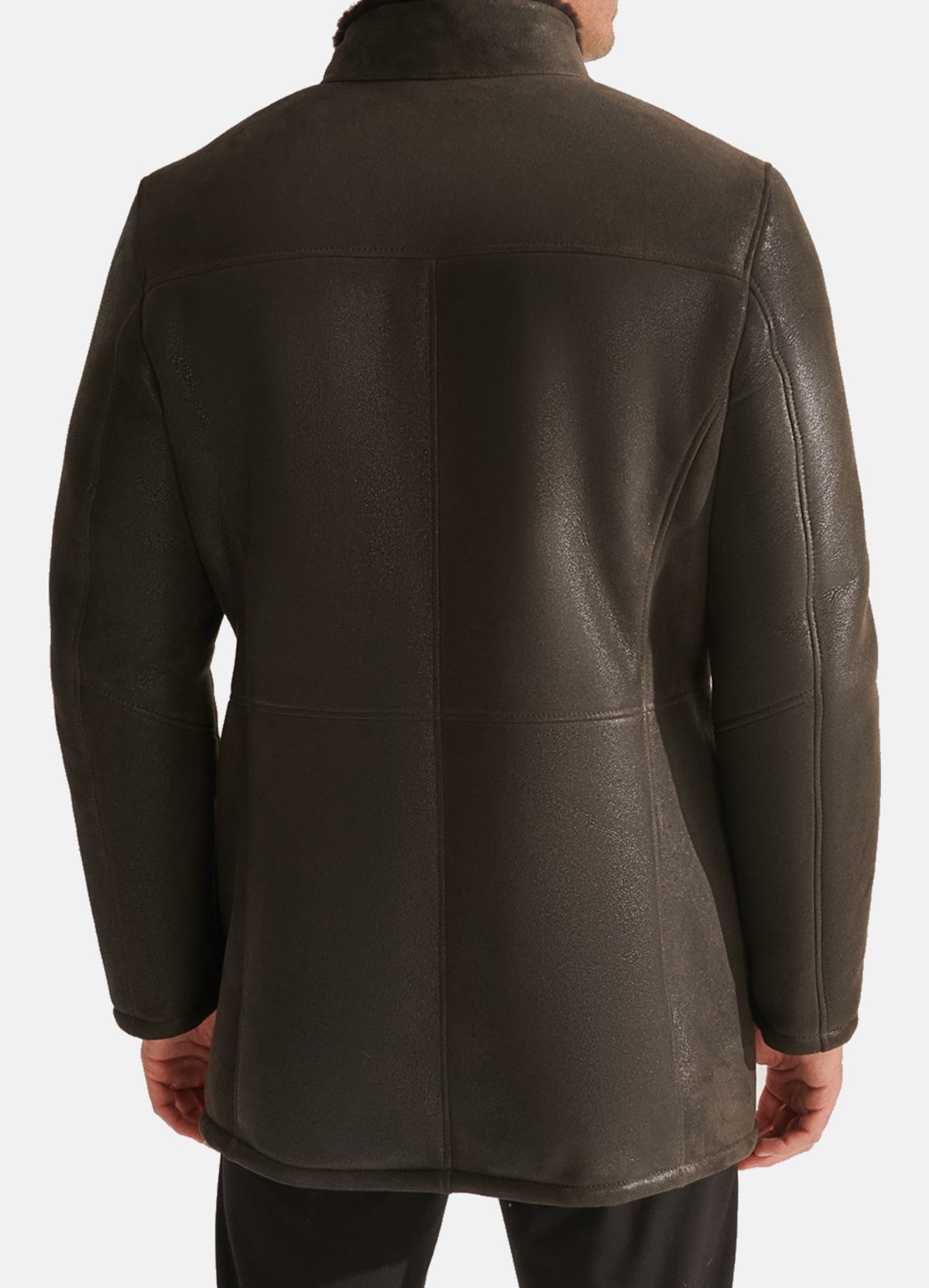 Men's Dark Brown Authentic Shearling Leather Coat