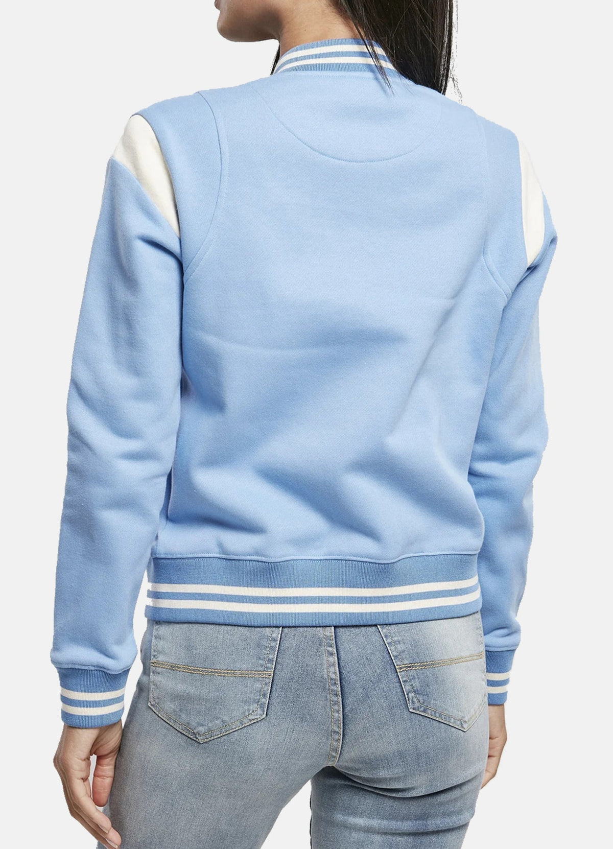 Women's Classic Baby Blue Varsity Jacket