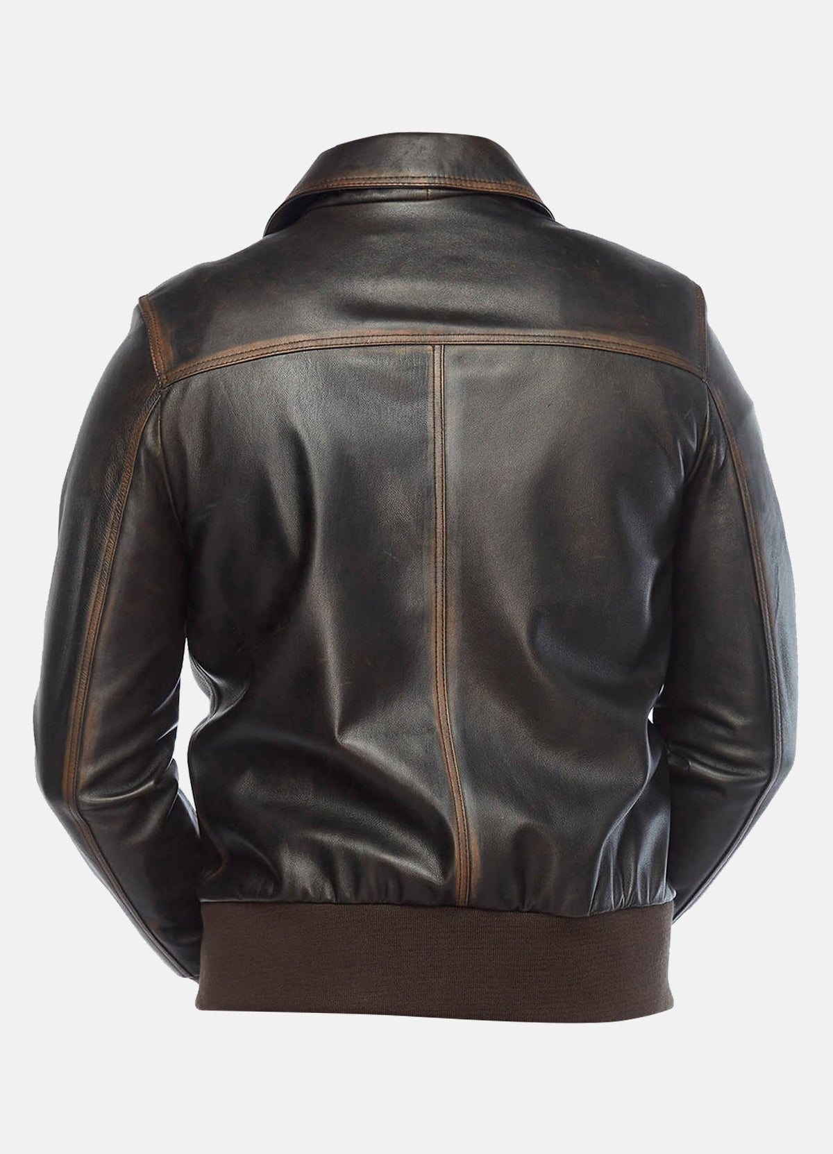 Men's Real Distressed Leather Bomber Jacket