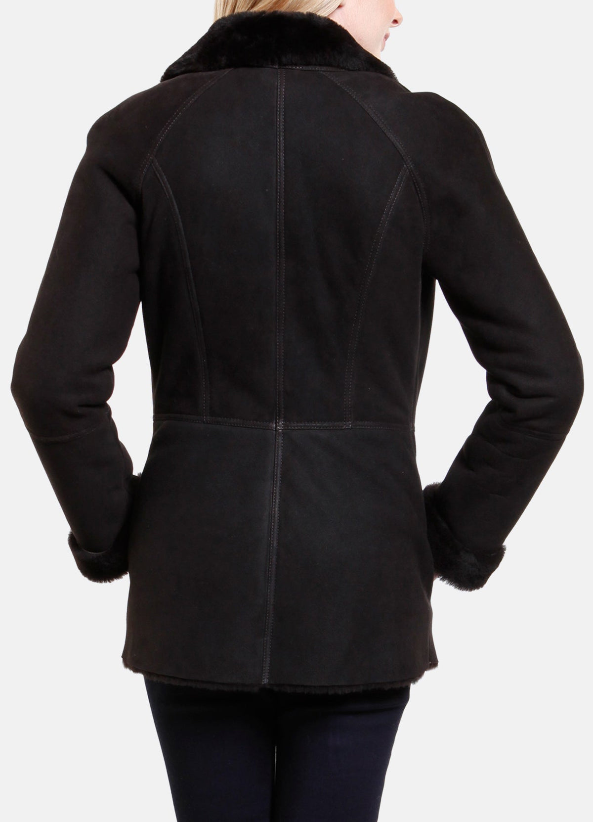 Women's Iconic Black Shearling Leather Jacket