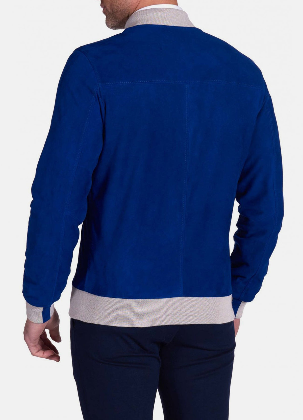 Men's Highstreet Blue Suede Leather Jacket