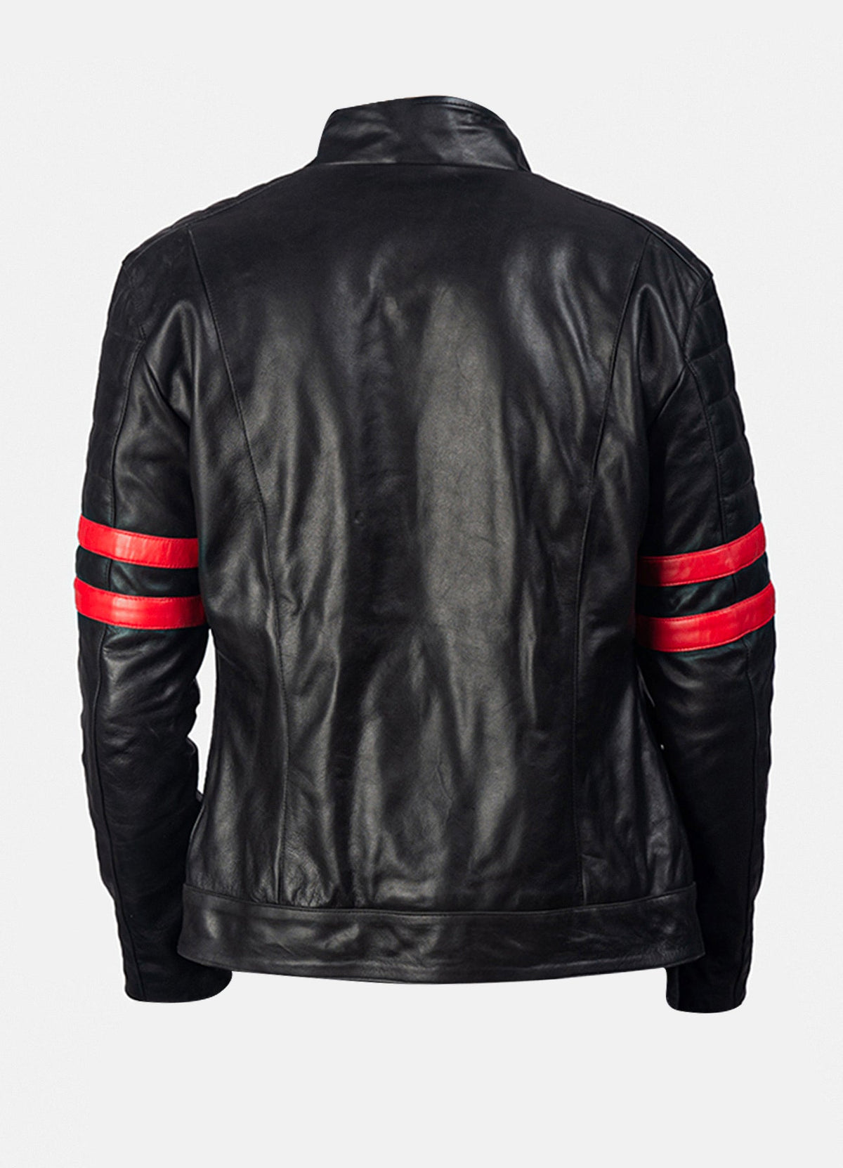 Men's Perfecto Black & Red Biker Leather Jacket