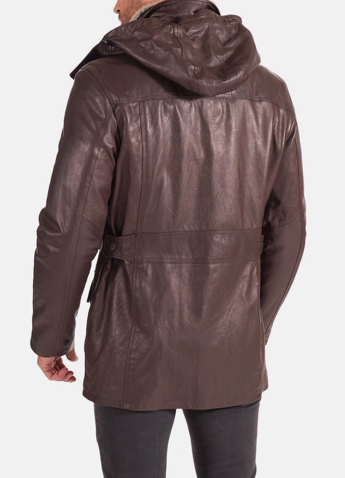 Men's Dark Brown Vintage Leather Coat