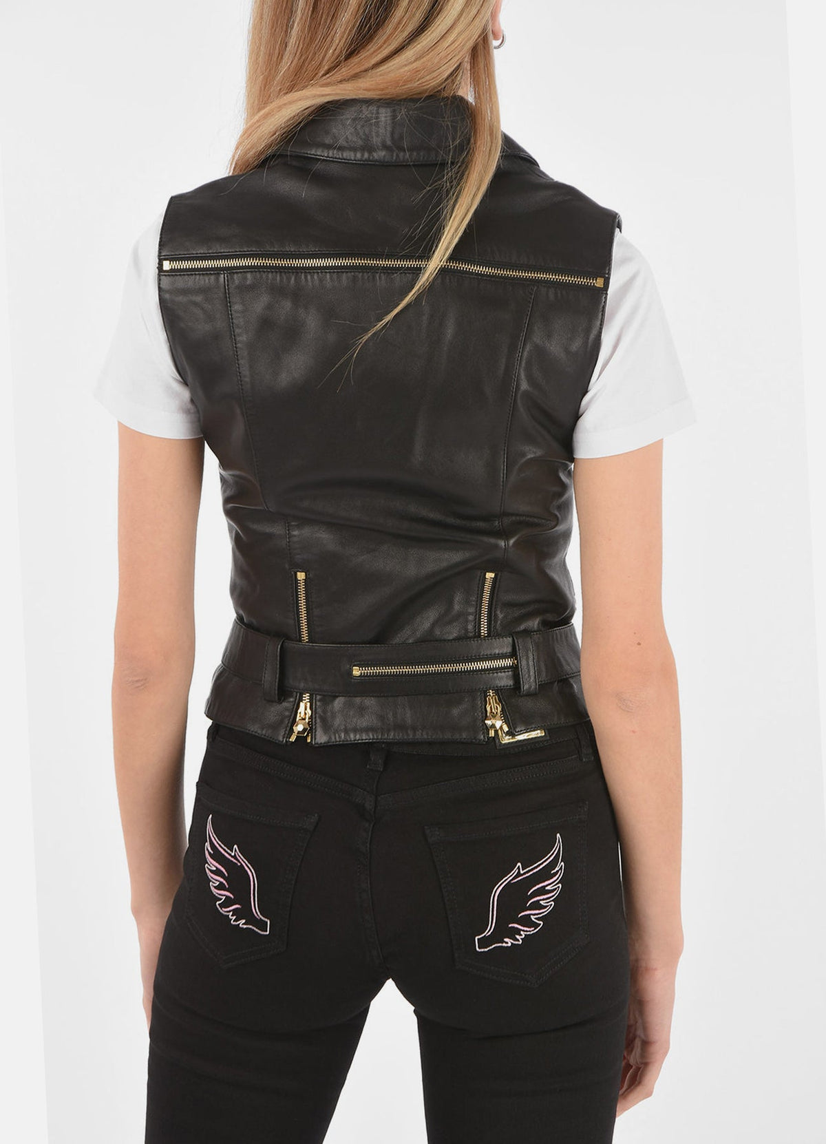 Women's Multi-Pockets Design Leather Vest