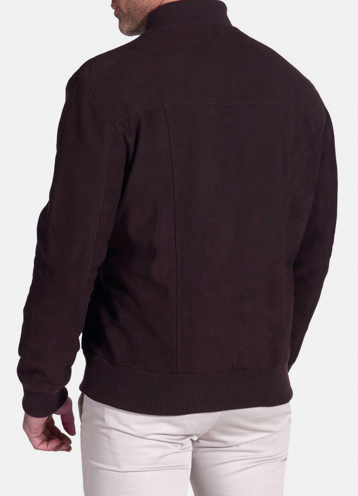 Men's Dark Purple Suede Leather Jacket