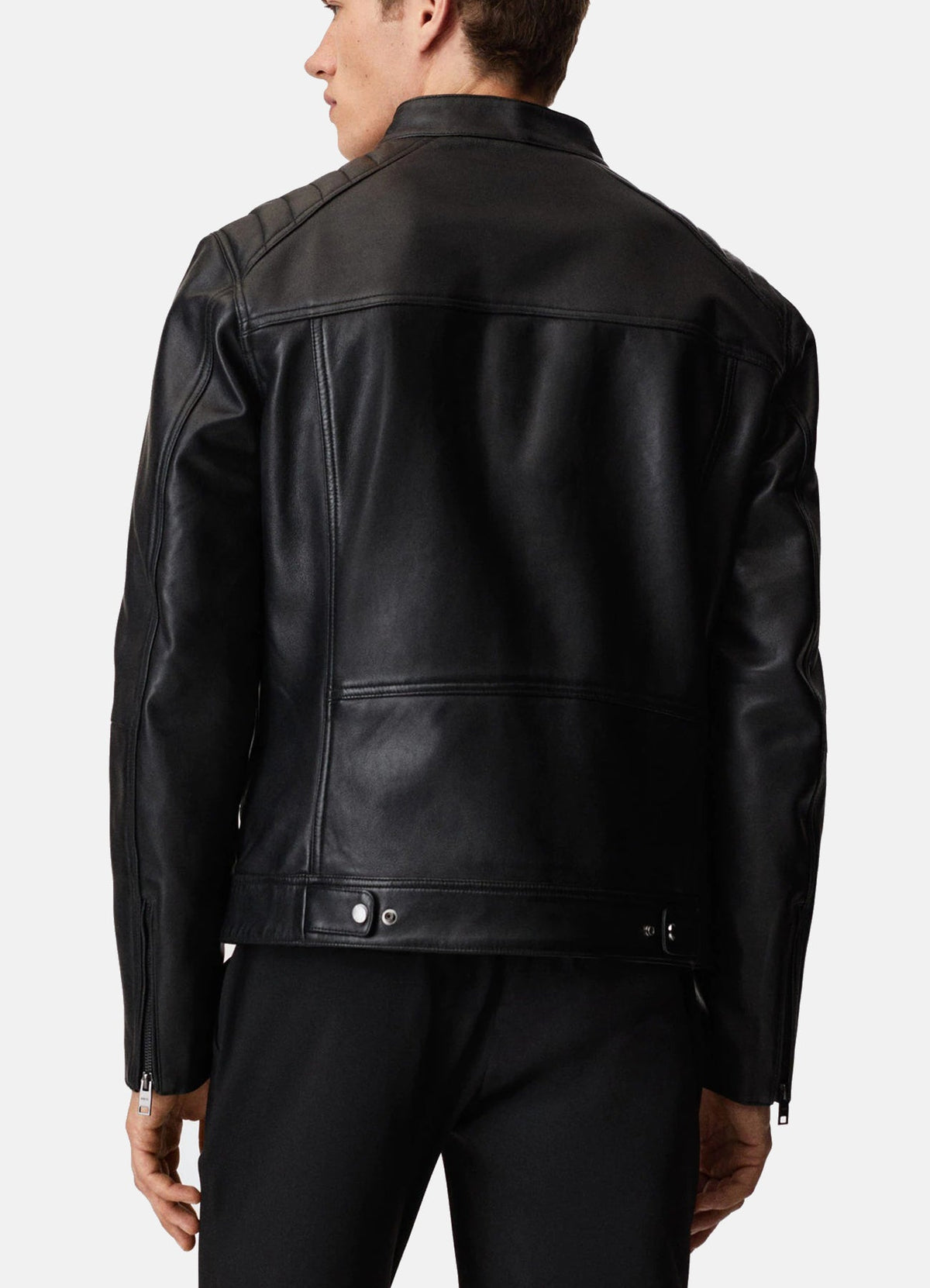 Men's Onyx Black Biker Leather Jacket