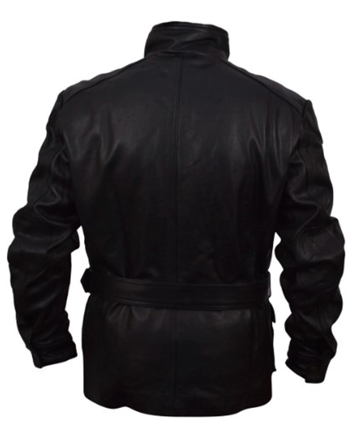 Bane Box Pockets Black Faux Leather Jacket