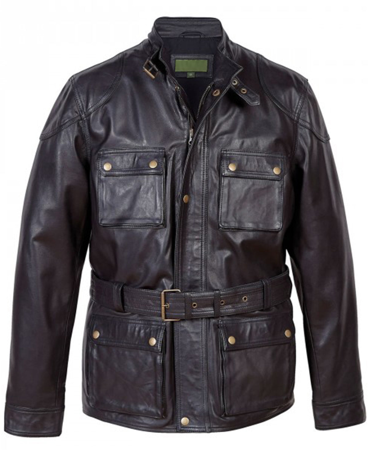 Men's Black Leather Coat