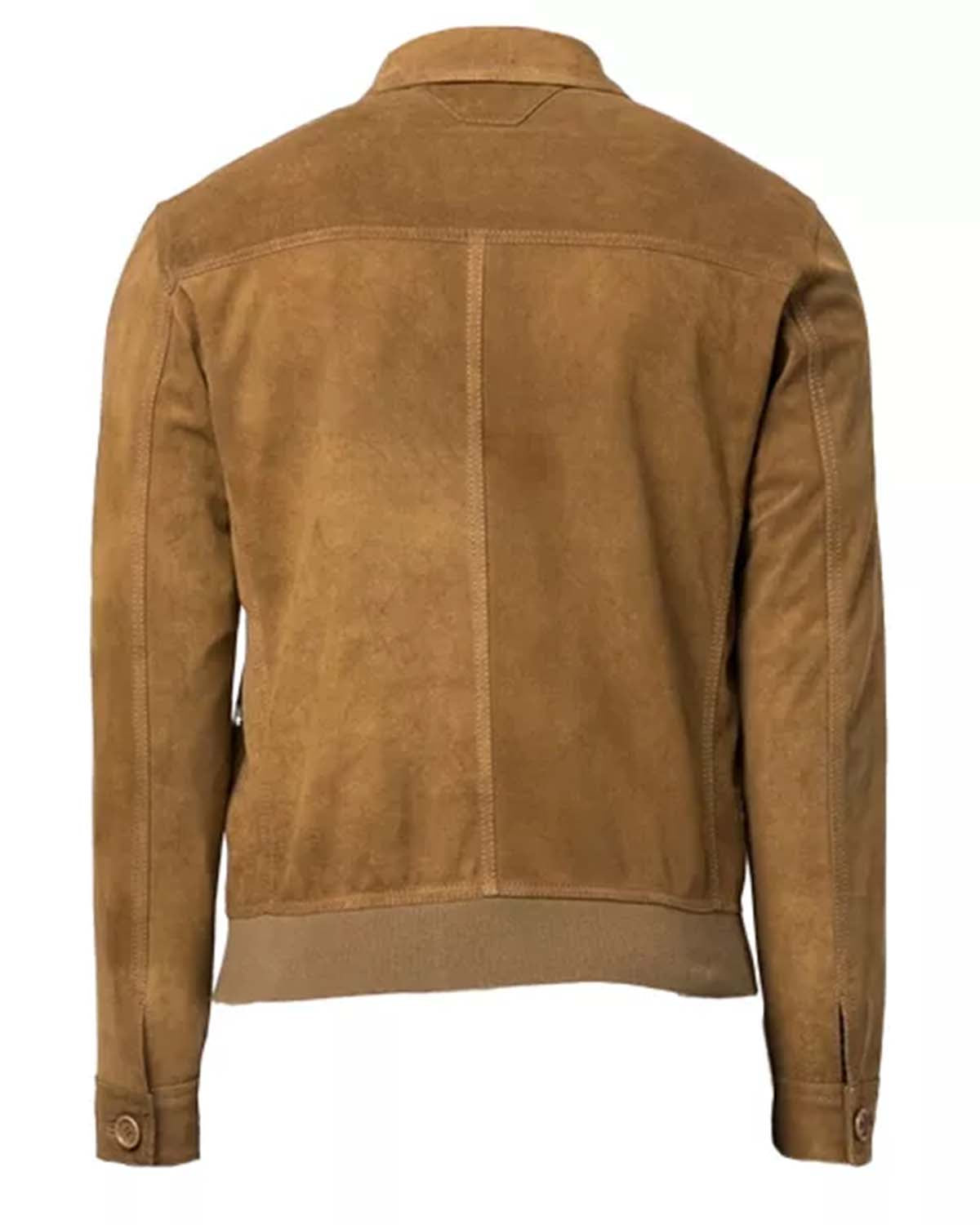 Men's Brown Suede Shirt Jacket