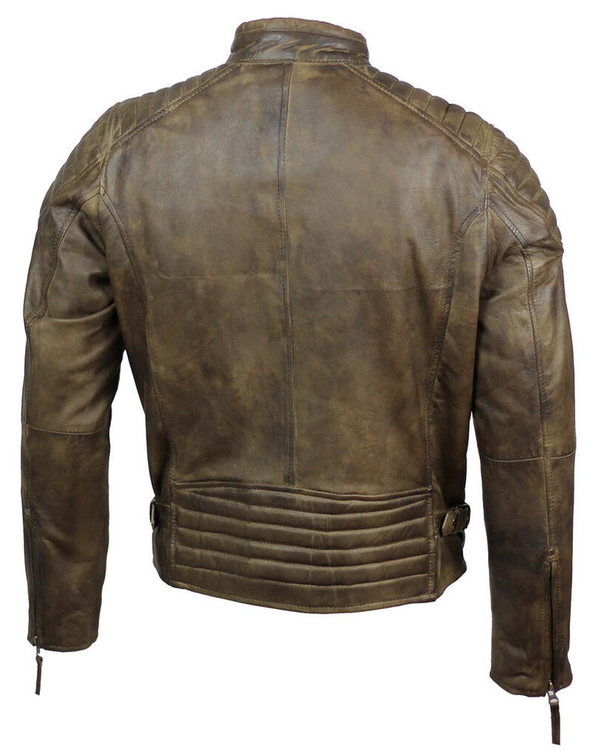 Men's Antique Urban Washed Brown Motorcycle Jacket