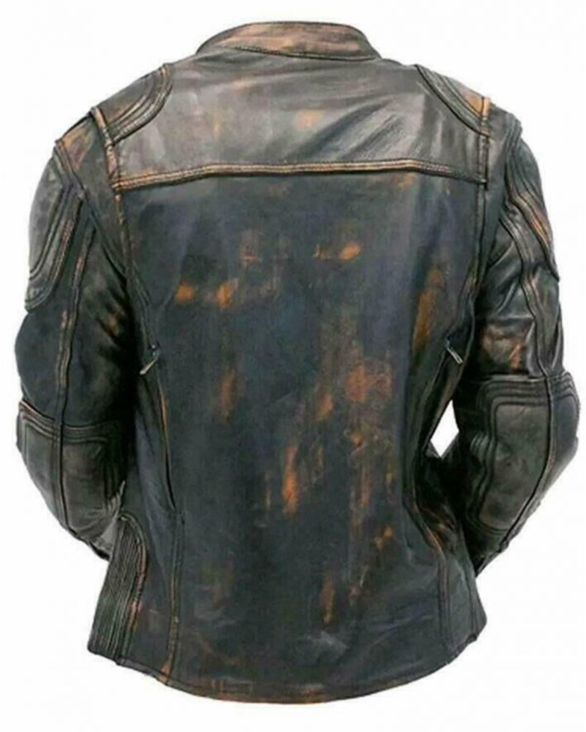 Men's Brown Harley Cafe Racer Cowhide Leather Jacket