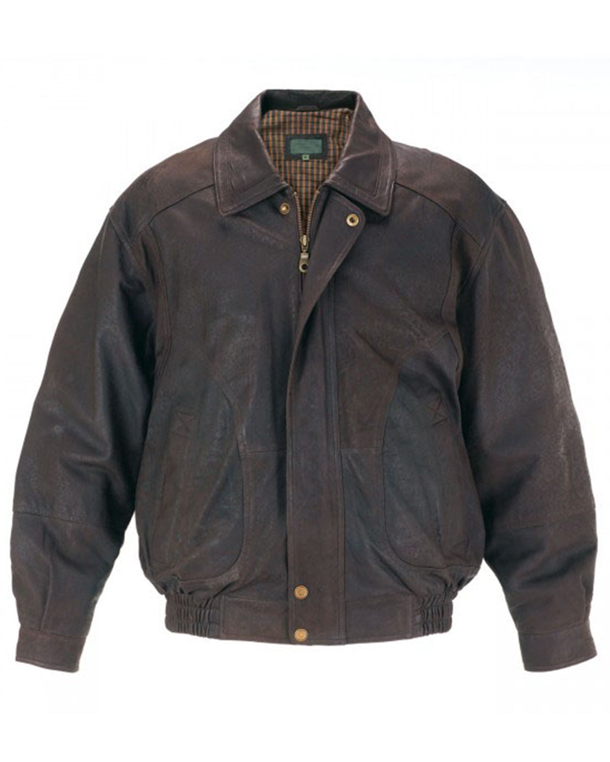 Men's Brown Leather Blouson Jacket